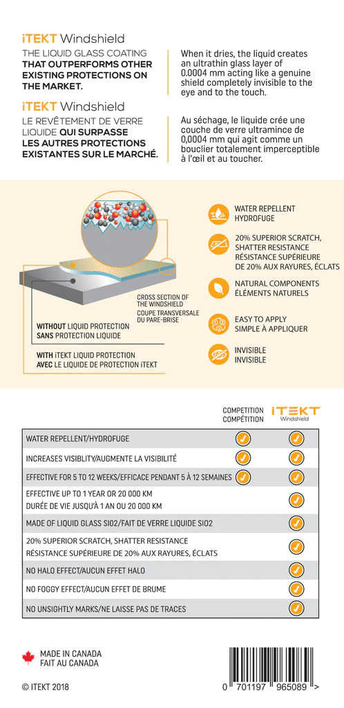 Itekt Windshield Liquid Glass Nanotechnology Protection Kit *LIQUIDATION*