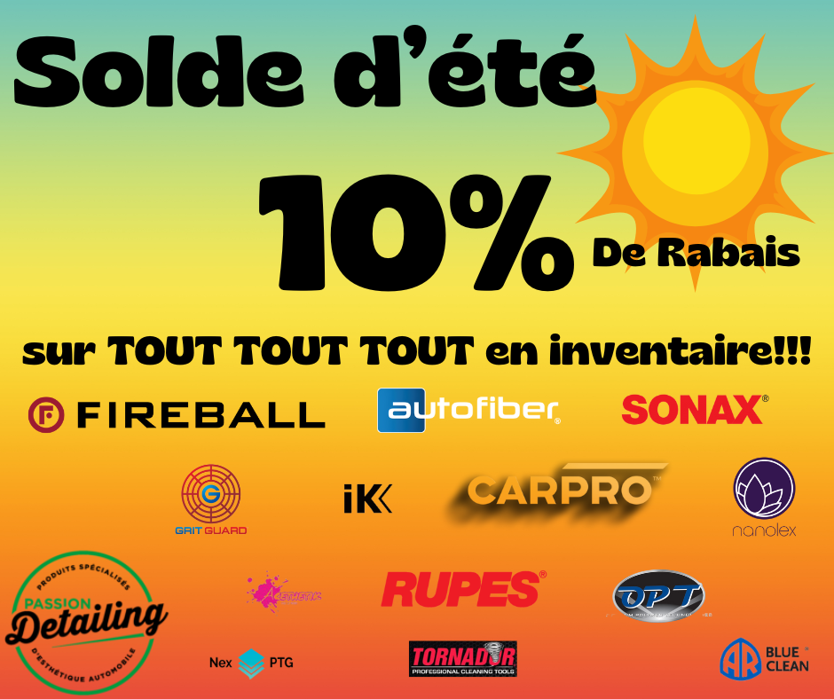 Vente d'été - Réduction Automatique 10% sur TOUT, TOUT, TOUT !