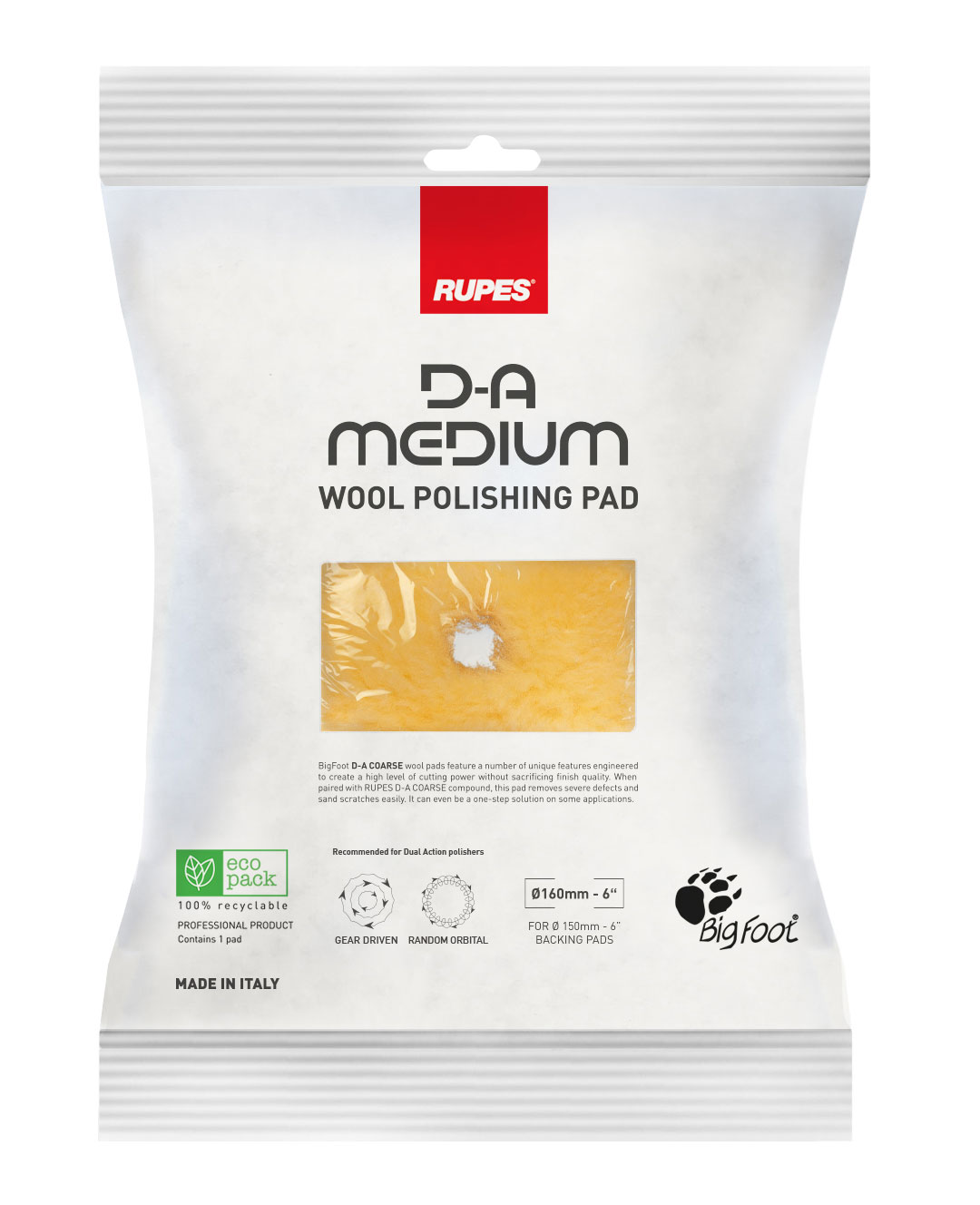 Rupes DA Medium Wool 130mm (5&quot; - LHR15) Medium Pad *NEW*