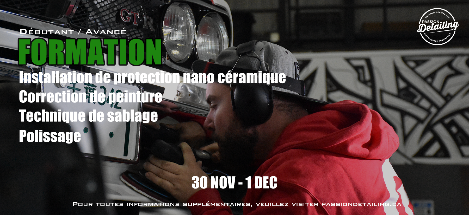 Formation Polissage, Correction de Peinture & Protection Céramique | 30 Novembre - 1er Décembre (2 jours) à St-Hyacinthe