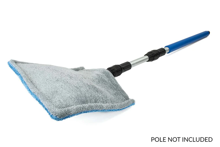 Autofiber [BLUE Mitt on a Stick PRO+] Brosse de lavage avec tête rotative *Nouvelle version!*