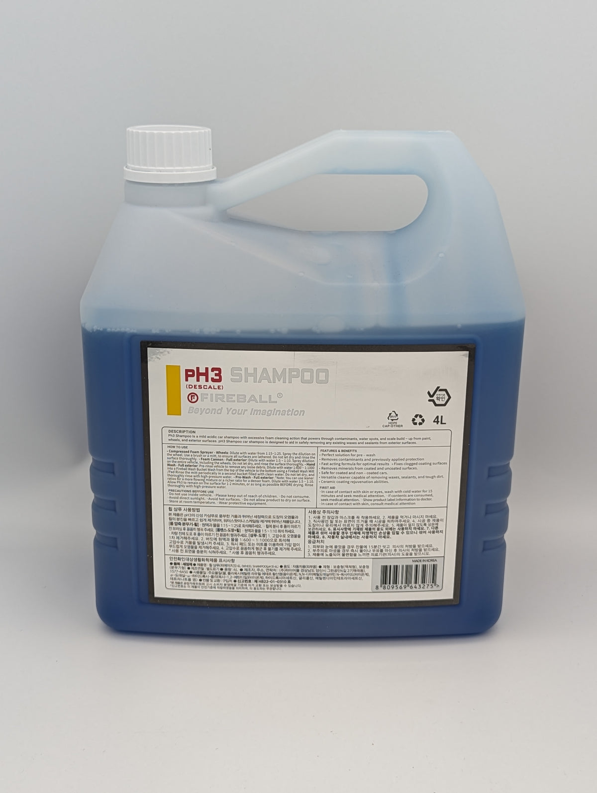 Fireball pH3 Descale Shampoo 4L