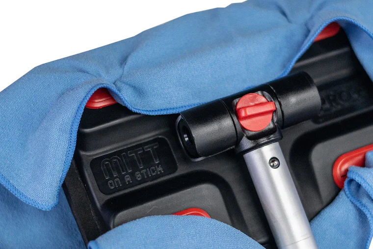 Autofiber [Mitt on a Stick PRO+] Brosse de lavage avec tête rotative *Nouvelle version!*