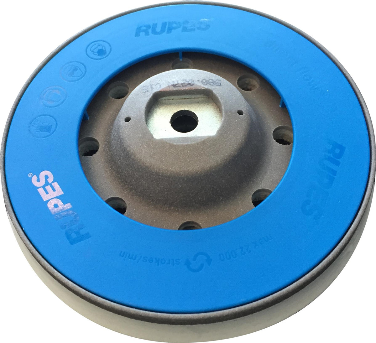 Rupes 125mm (5&quot;) Backing Plate Bleu (Velcro Fort) Passion Detailing