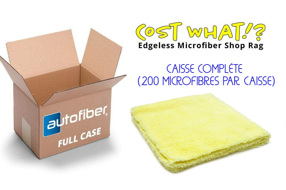 Autofiber [Cost What!] Edgeless Microfiber Shop Rag (16 in. x 16 in.) - CAISSE COMPLÈTE