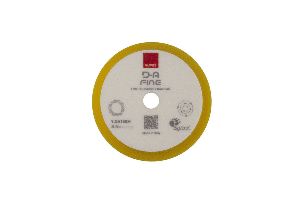 Rupes DA Fine (5&quot; - LHR15) Yellow Fine Finishing Foam Pad 150mm
