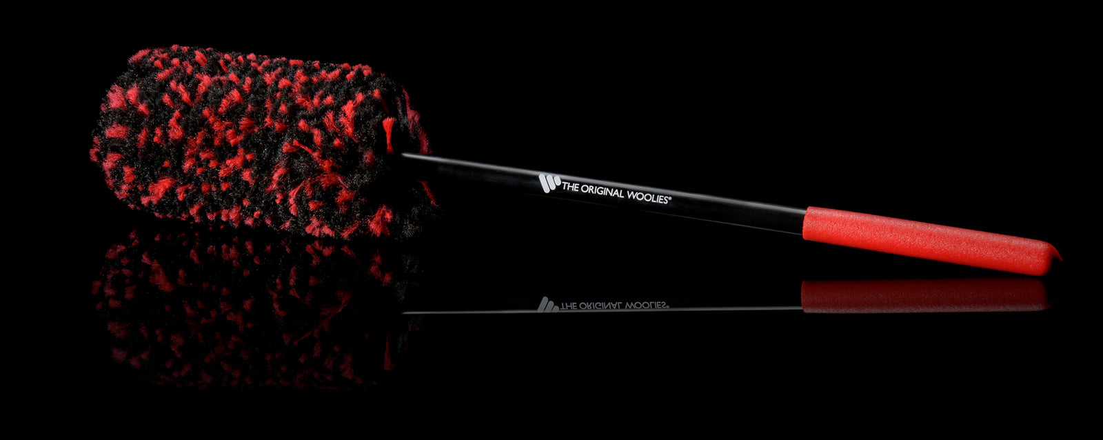 Wheel Woolies Ensemble de 3 Brosses avec Poignée Anti-dérapante Rouge ET Petite Brosse plus Longue (KIT WWRK3DG2)