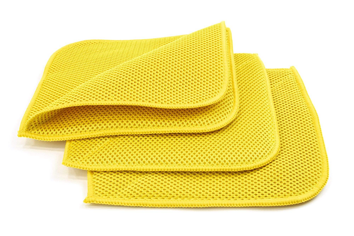 Autofiber [Bug/Decon Flip] Microfiber Mesh Bug &amp; Decontamination Towels - (8 in. x 8 in., 300 gsm) 3 pack