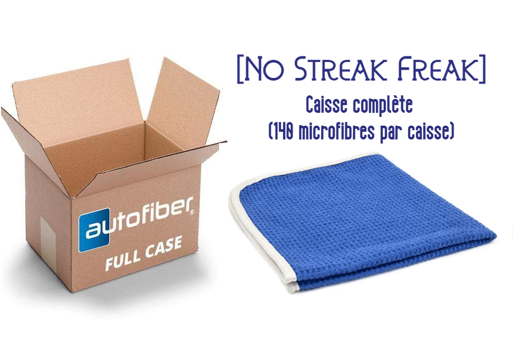 Autofiber [No Streak Freak] Linge Microfibre Gaufré pour Vitres (16&quot;x16&quot; 400 gsm) - CAISSE COMPLÈTE