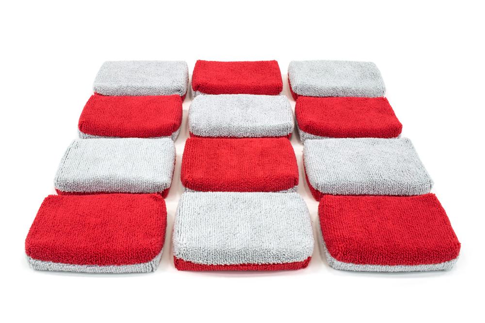 Autofiber [Saver Applicator Terry] Applicateurs microfibres MINCES avec Barrière Plastique (5&quot;x3.5&quot;x1&quot;) - Ensemble de 12