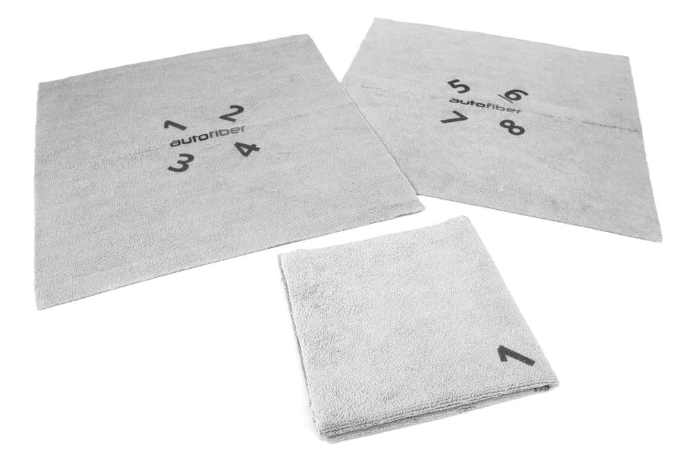 Autofiber [Quadrant Wipe] Microfiber Coating Application Towel (16 in. x 16 in.) - 10 pack Passion Detailing