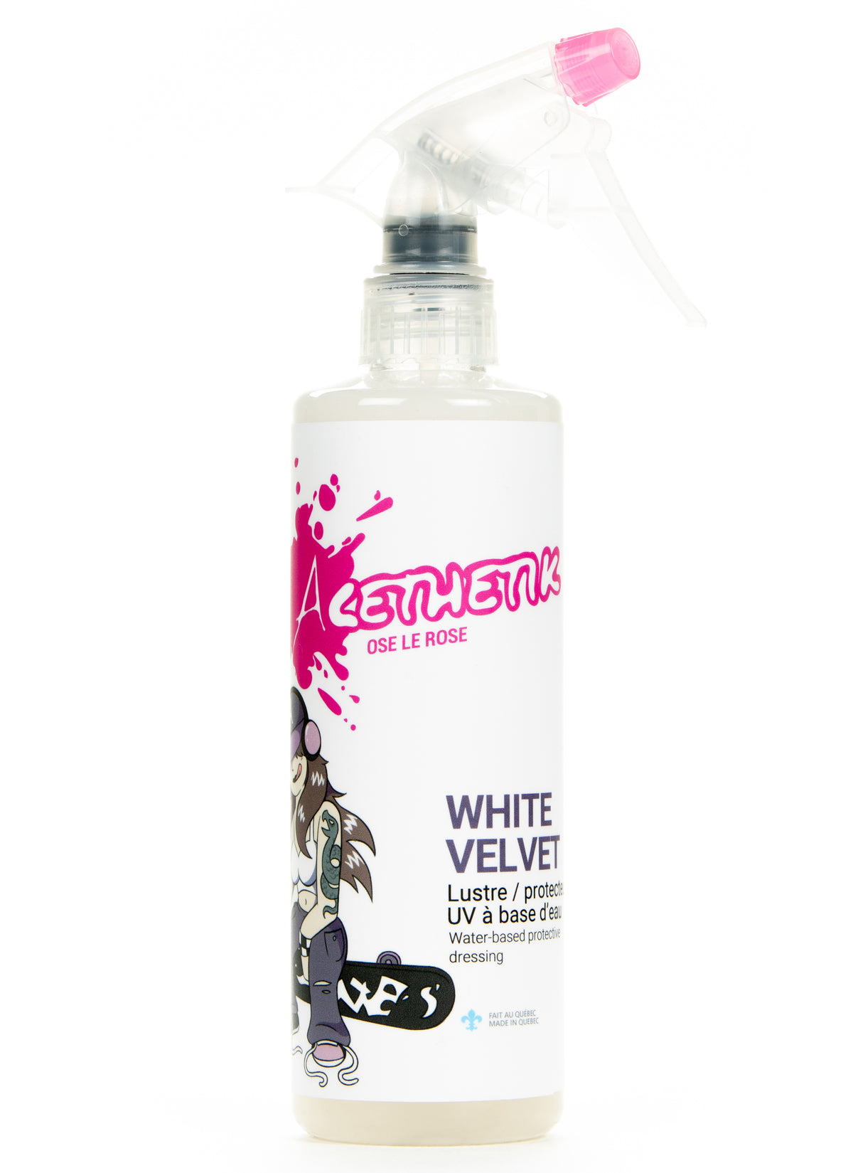 Acethetik White Velvet - Lustreur et Protecteur UV à base d&#39;eau pour Plastiques